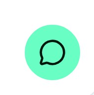 The closed WhatsApp button, a round icon that sits in the corner of the page